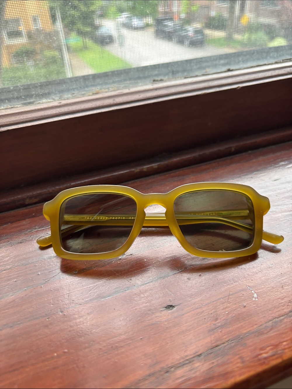 Yellow Square Frame Crap Eyewear The Heavy Tropix 48022